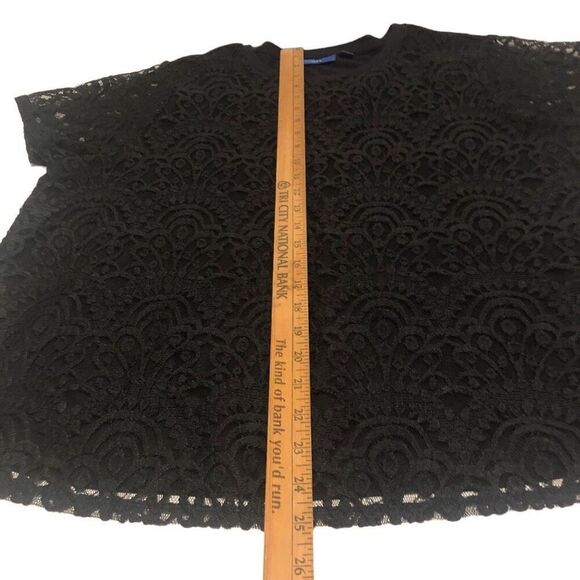 Apt 9 Crochet Overlay Front Scoop Neck Short Sleeve Top Sz XXL - Picture 10 of 10